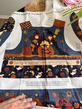 Halloween Vest  Fabric Cut and Sew Panel Which Witch and the Who?  Leslie Beck